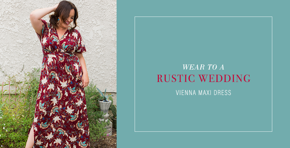 Dresses for summer weddings include maxi styles