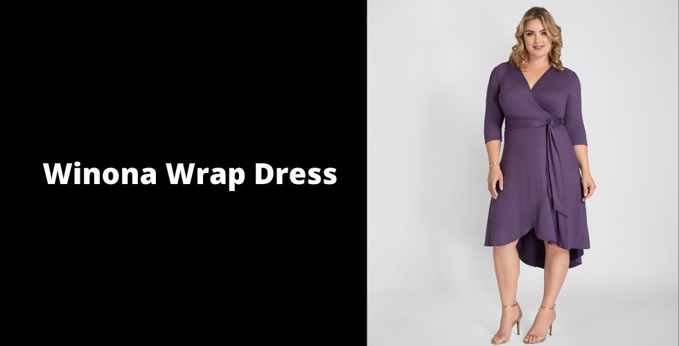 Plus Valentine's Day dresses can be simple, yet still sexy. Our Winona Wrap Dress can be worn season after season. 