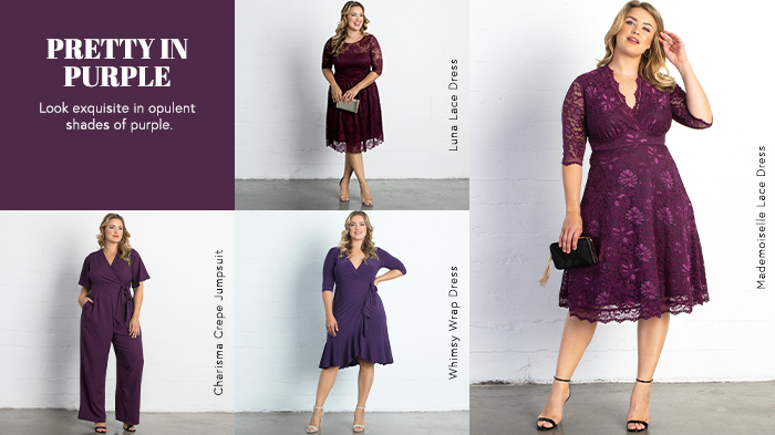 Plus Size Valentine's Day Dresses in Purple