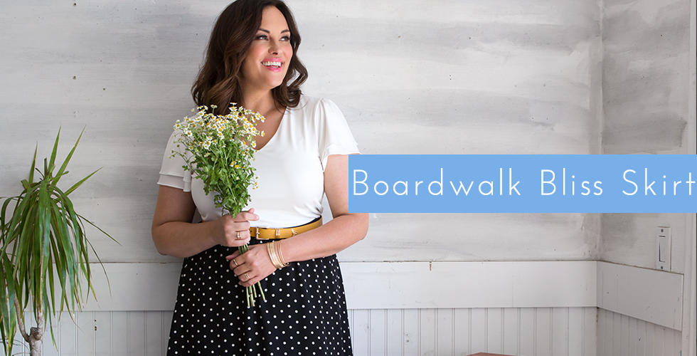 Model in our Boardwalk Bliss Skirt 